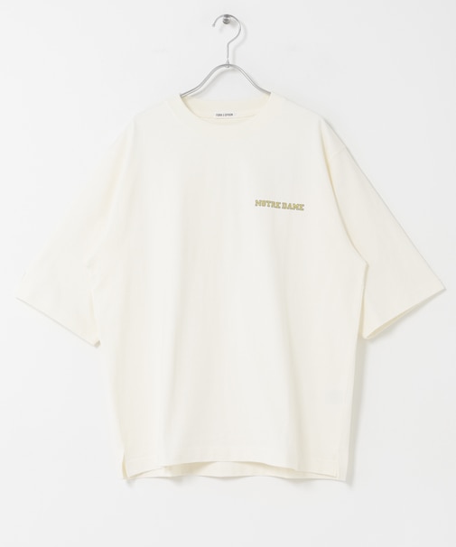FORK&SPOON　フロッキープリントTシャツ