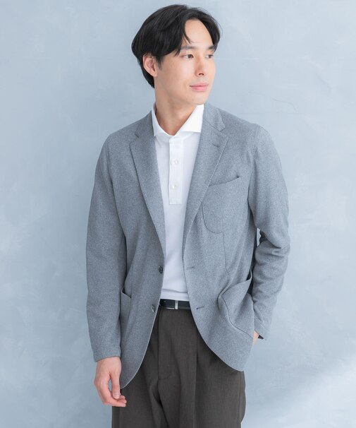 LIFE STYLE TAILOR　メランジニットイージージャケット