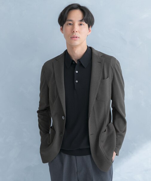 LIFE STYLE TAILOR　メランジニットイージージャケット