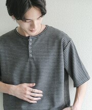 アソートヘンリーネックショートスリーブTシャツ