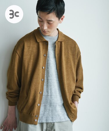 『洗濯可／UVカット』『URTECH』Aircare ロングスリーブシャツカーディガン