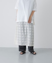 コットンガーゼ刺繍スカート
