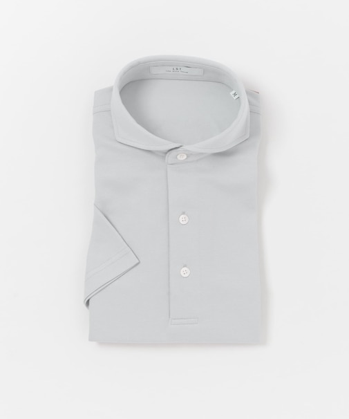 LIFE STYLE TAILOR　カッタウェイ鹿の子半袖プルオーバー
