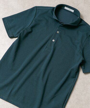 LIFE STYLE TAILOR　カッタウェイ鹿の子半袖プルオーバー