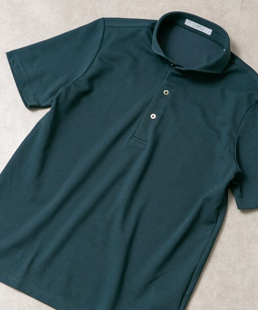 LIFE STYLE TAILOR　カッタウェイ鹿の子半袖プルオーバー