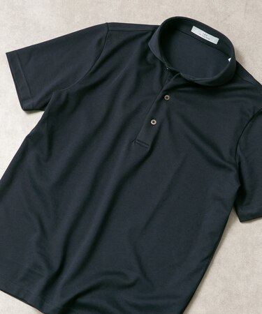 LIFE STYLE TAILOR　カッタウェイ鹿の子半袖プルオーバー