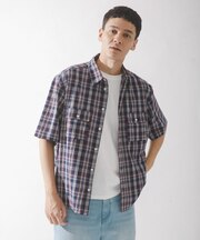 ワッシャーチェックショートスリーブシャツ