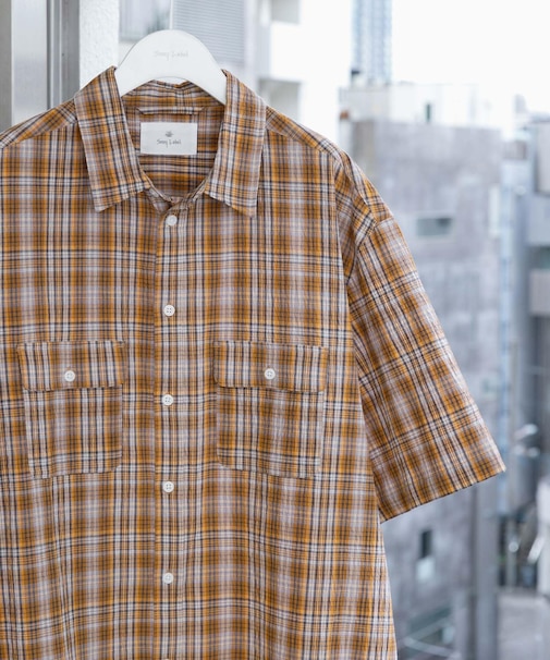 ワッシャーチェックショートスリーブシャツ