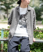 『速乾』パナマライク リラックスチェックシャツ