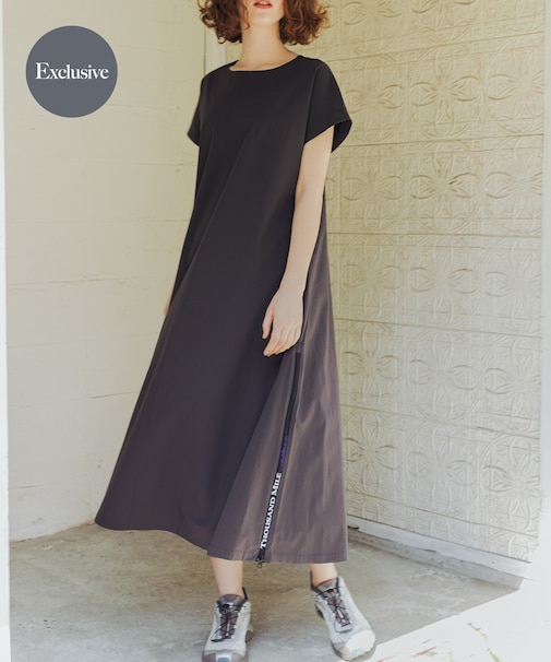 『吸水速乾／UVカット／イージーケア』『別注』THOUSAND MILE×URBAN RESEARCH　FRENCH SLEEVE DRESS