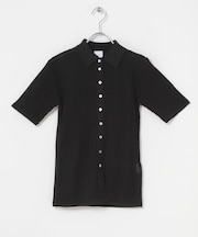 ELENDEEK　SHEER PLEATS KNIT TOP
