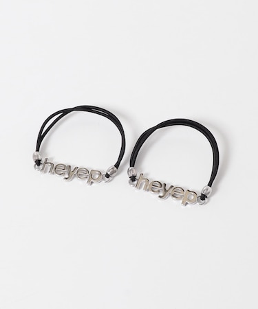 heyep　LOGO HAIR TIES 2-PIECE