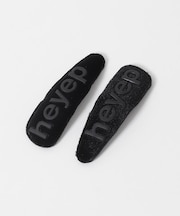 heyep PUFFY LOGO HAIR CLIPS 2-PIECE