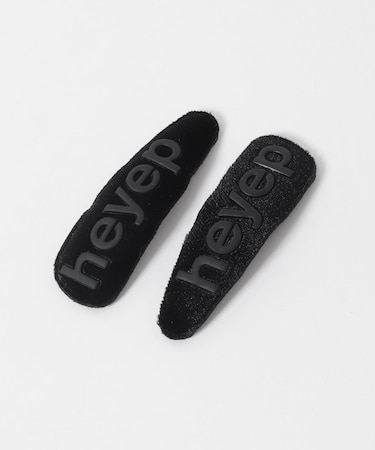 heyep PUFFY LOGO HAIR CLIPS 2-PIECE