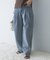 ELENDEEK　PANEL TUK DENIM WIDE PANTS