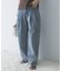 ELENDEEK　PANEL TUK DENIM WIDE PANTS
