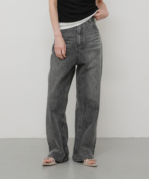 3531【美品】RRL ストレートデニム USA製 黒 グレー　31インチ ヴィンテージルーズストレートデニム｜アーバンリサーチの通販｜&mall