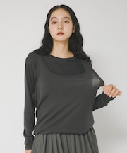 綿カシミヤレイヤードTシャツ