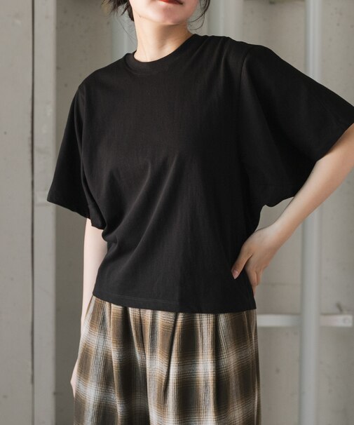 FORK&SPOON ソリッドスリーブTシャツ