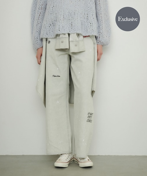 『別注』PICCADILLY×URBAN RESEARCH　刺繍デニムパンツ