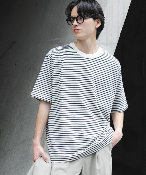 マルチボーダーショートスリーブTシャツ
