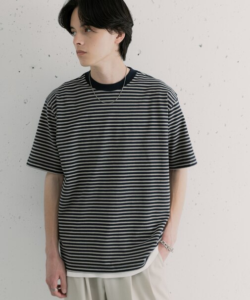マルチボーダーショートスリーブTシャツ
