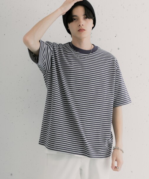 マルチボーダーショートスリーブTシャツ