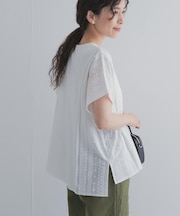 サイドレース刺繍切替プルオーバー