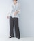 サテンイージーストレートパンツ
