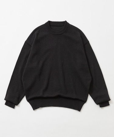 COTTON CASHMERE CREW NECK KNIT