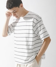 スラブ天竺ボーダーショートスリーブTシャツ
