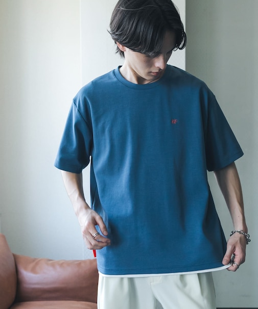 ワンポイントシシュウロゴTシャツ