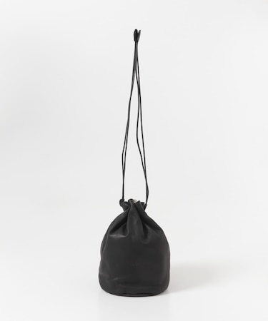 Folna　LEATHER DRAWSTRING BAG