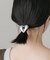 クロスボタンメタルハートヘアポニー