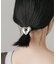 クロスボタンメタルハートヘアポニー