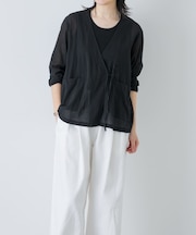 シアーカシュクールカーデシャツ
