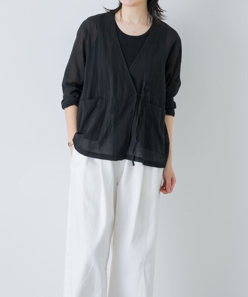 シアーカシュクールカーデシャツ