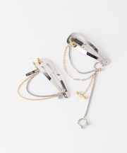 heyep PIERCED CHAIN HAIR CLIP 2-PIECE