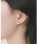 ステンレスレクタングルプチビジューピアス
