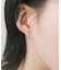 ステンレスレクタングルプチビジューピアス