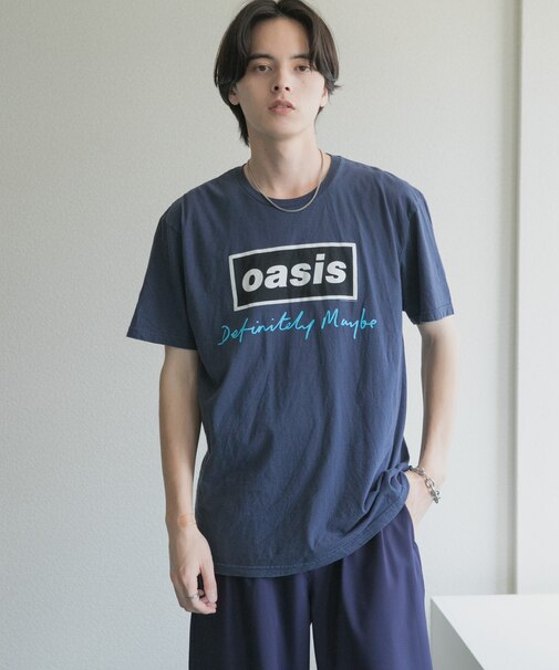 THRIFTY LOOK　OASIS D／Maybe Text Logo Tシャツ