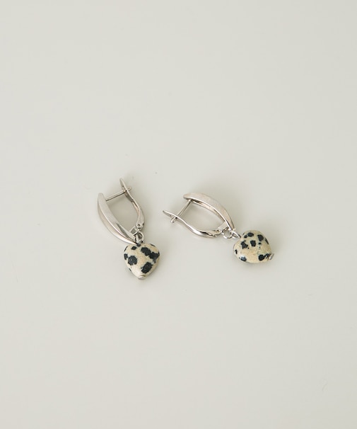 ダルメシアンハートモチーフピアス