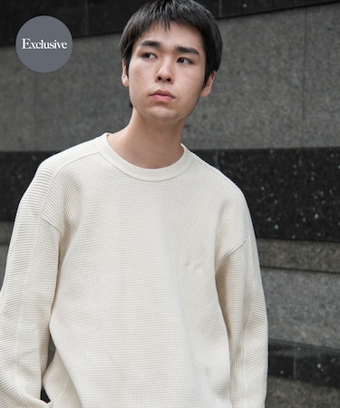『別注』Snow Peak Apparel×DOORS　HEAVYWEIGHT WAFFLE PULLOVER