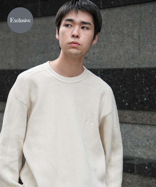 『別注』Snow Peak Apparel×DOORS　HEAVYWEIGHT WAFFLE PULLOVER
