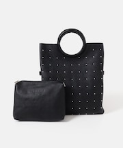 MILLELA FIRENZE　レザースタッズサークルハンドルバッグ