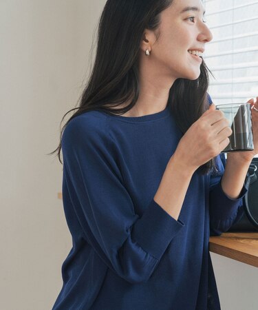 ドライタッチラグランニットプルオーバー