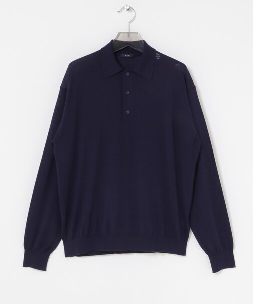 YLEVE W/S CASHMERE KNIT POLO
