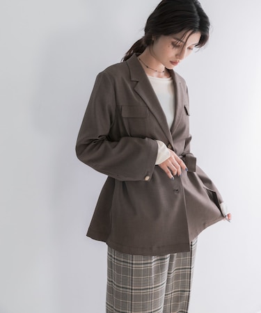 防シワ シャンブレーシャツジャケット