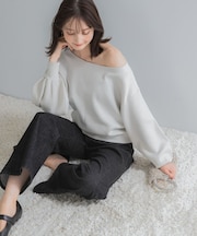 『一部WEB限定カラー』2WAYオフショルスウェットニット