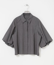 グラフチェック袖ボリュームシャツ